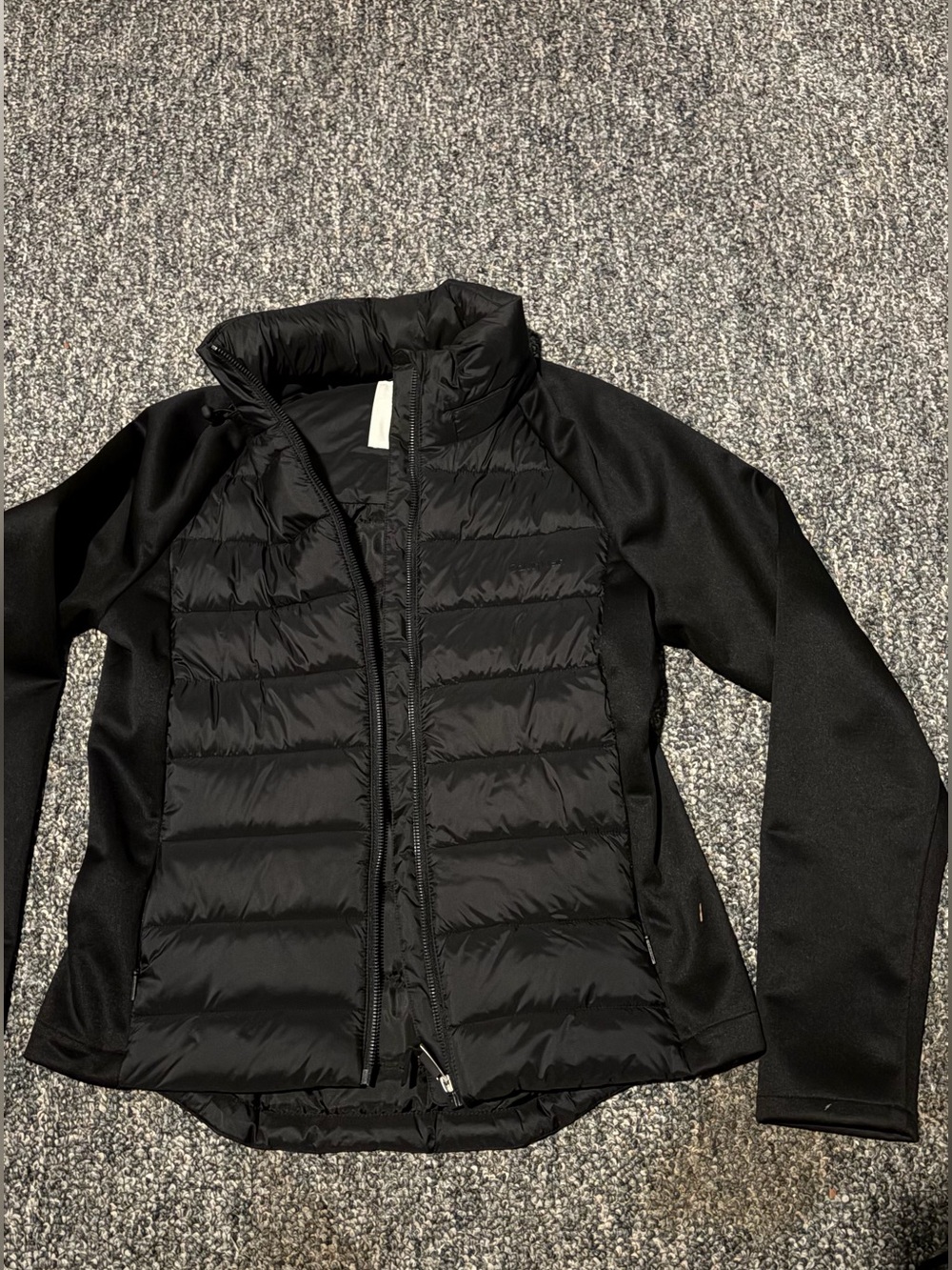 Calvin Klein Black Quilted Hybrid Puffer Jacket
